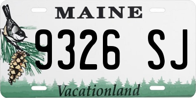 ME license plate 9326SJ