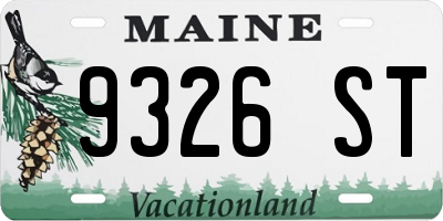 ME license plate 9326ST