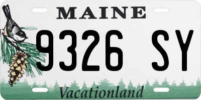 ME license plate 9326SY