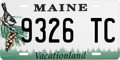 ME license plate 9326TC
