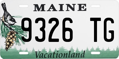 ME license plate 9326TG