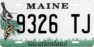 ME license plate 9326TJ