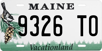 ME license plate 9326TO