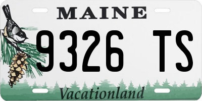 ME license plate 9326TS