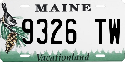 ME license plate 9326TW