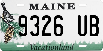 ME license plate 9326UB