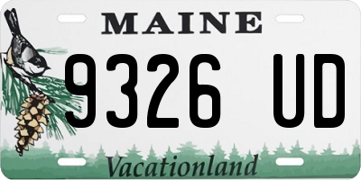 ME license plate 9326UD
