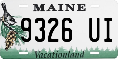 ME license plate 9326UI