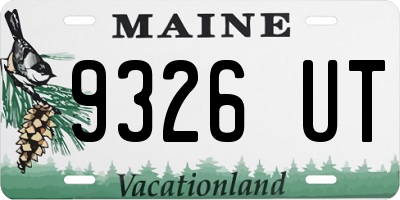 ME license plate 9326UT