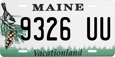 ME license plate 9326UU