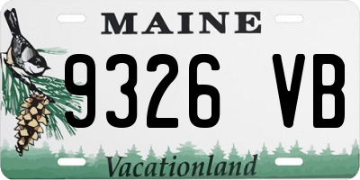 ME license plate 9326VB