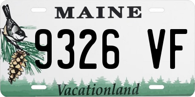 ME license plate 9326VF