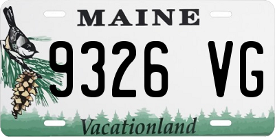 ME license plate 9326VG