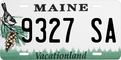 ME license plate 9327SA