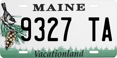 ME license plate 9327TA