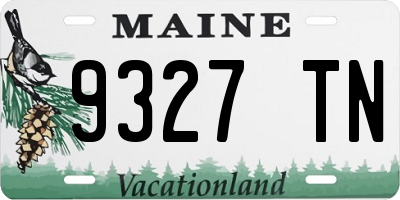 ME license plate 9327TN