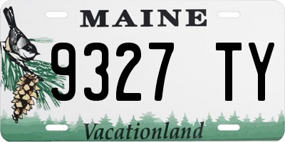 ME license plate 9327TY