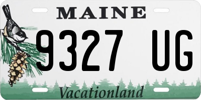 ME license plate 9327UG
