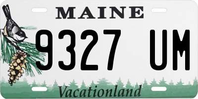 ME license plate 9327UM