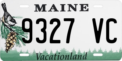 ME license plate 9327VC