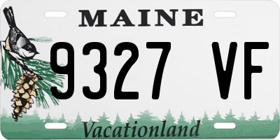 ME license plate 9327VF