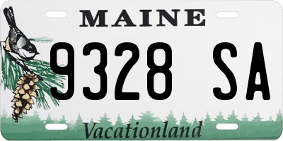 ME license plate 9328SA