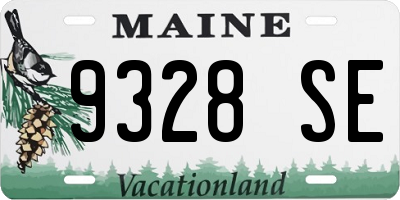 ME license plate 9328SE