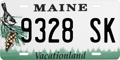ME license plate 9328SK