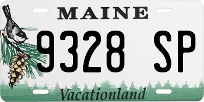ME license plate 9328SP