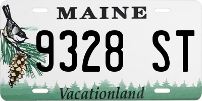 ME license plate 9328ST