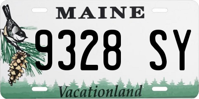 ME license plate 9328SY
