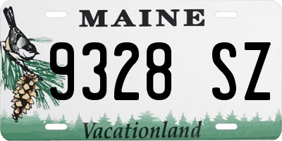 ME license plate 9328SZ