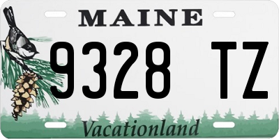ME license plate 9328TZ