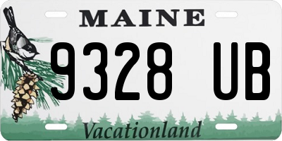 ME license plate 9328UB
