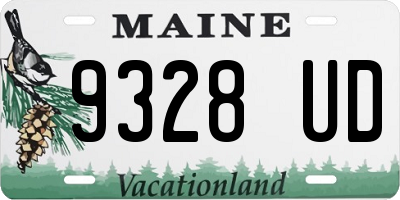 ME license plate 9328UD