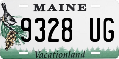 ME license plate 9328UG