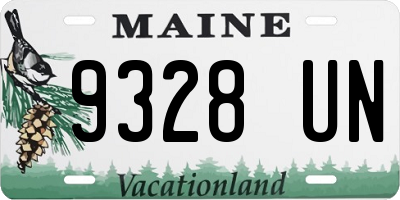 ME license plate 9328UN