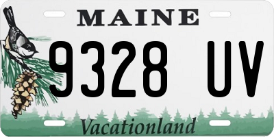 ME license plate 9328UV