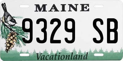 ME license plate 9329SB