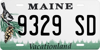 ME license plate 9329SD