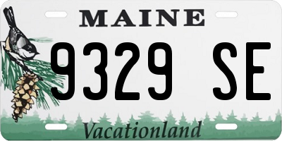 ME license plate 9329SE