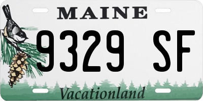 ME license plate 9329SF