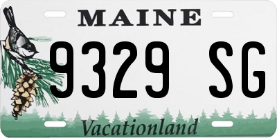 ME license plate 9329SG