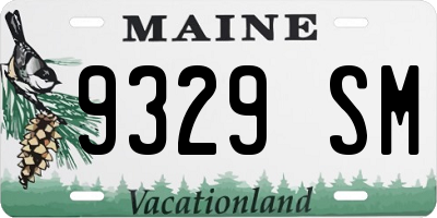 ME license plate 9329SM