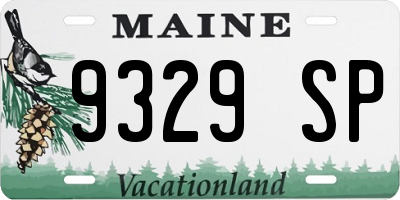 ME license plate 9329SP