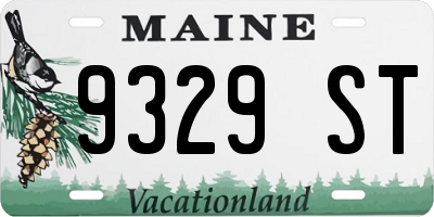 ME license plate 9329ST