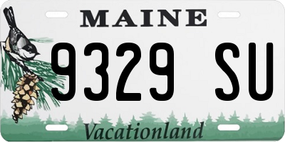 ME license plate 9329SU