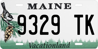 ME license plate 9329TK