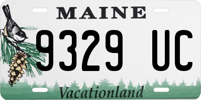 ME license plate 9329UC