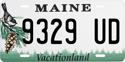 ME license plate 9329UD